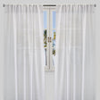 Shira Curtain Panels Solid Linen Blend Fabric - Solid Linen Look, White, Ivory, Flax, 54X84, 54X96, Rod Pocket (2 Panels)