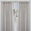 Shira Curtain Panels Solid Linen Blend Fabric - Solid Linen Look, White, Ivory, Flax, 54X84, 54X96, Rod Pocket (2 Panels)