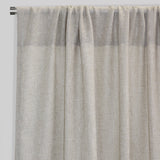 Shira Curtain Panels Solid Linen Blend Fabric - Solid Linen Look, White, Ivory, Flax, 54X84, 54X96, Rod Pocket (2 Panels)