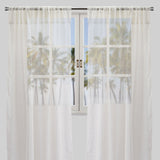 Stormy Curtain Panels Polyester Fabric - White Geometric Net Like Sheer, 54" X 96" (1 Pair)