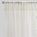 Stormy Curtain Panels Polyester Fabric - White Geometric Net Like Sheer, 54" X 96" (1 Pair)