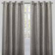 Throne Solid Textured Chenille Fabric - Beige, Silver, Spa, Room Darkening, Grommet, 54X84, 54X96 (2 Panels)