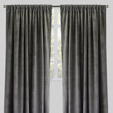 Torino Solid Velvet Fabric - Solid, Room Darkening, 54" Width x 84" Height, 54" Width x 96" Height (Sold By The Pair)
