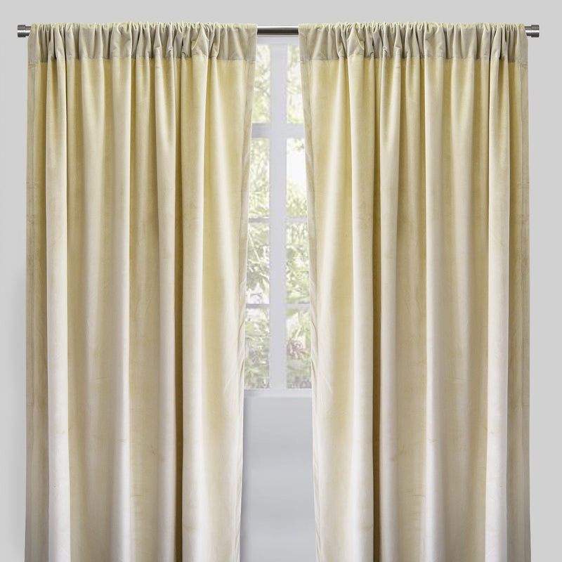 Torino Solid Velvet Fabric - Solid, Room Darkening, 54" Width x 84" Height, 54" Width x 96" Height (Sold By The Pair)