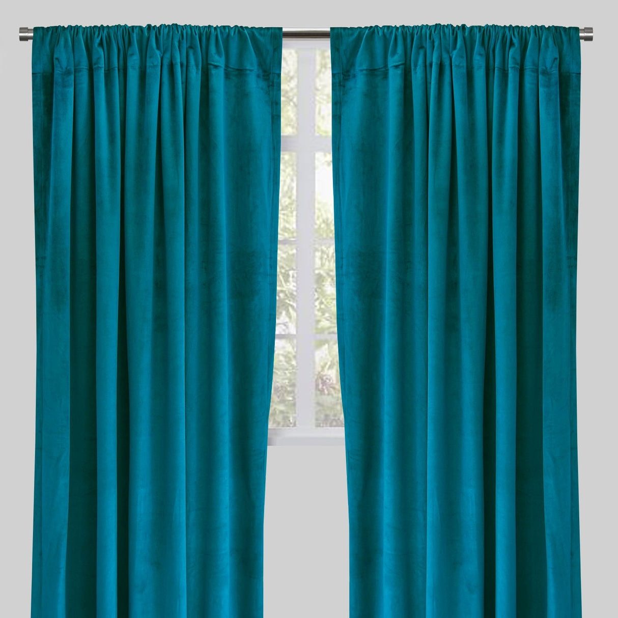 Torino Solid Velvet Fabric - Solid, Room Darkening, 54" Width x 84" Height, 54" Width x 96" Height (Sold By The Pair)