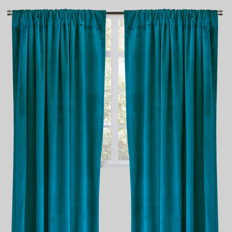 Torino Solid Velvet Fabric - Solid, Room Darkening, 54" Width x 84" Height, 54" Width x 96" Height (Sold By The Pair)