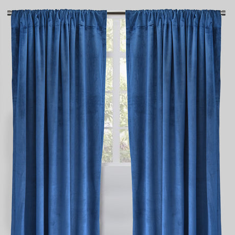 Torino Solid Velvet Fabric - Solid, Room Darkening, 54" Width x 84" Height, 54" Width x 96" Height (Sold By The Pair)