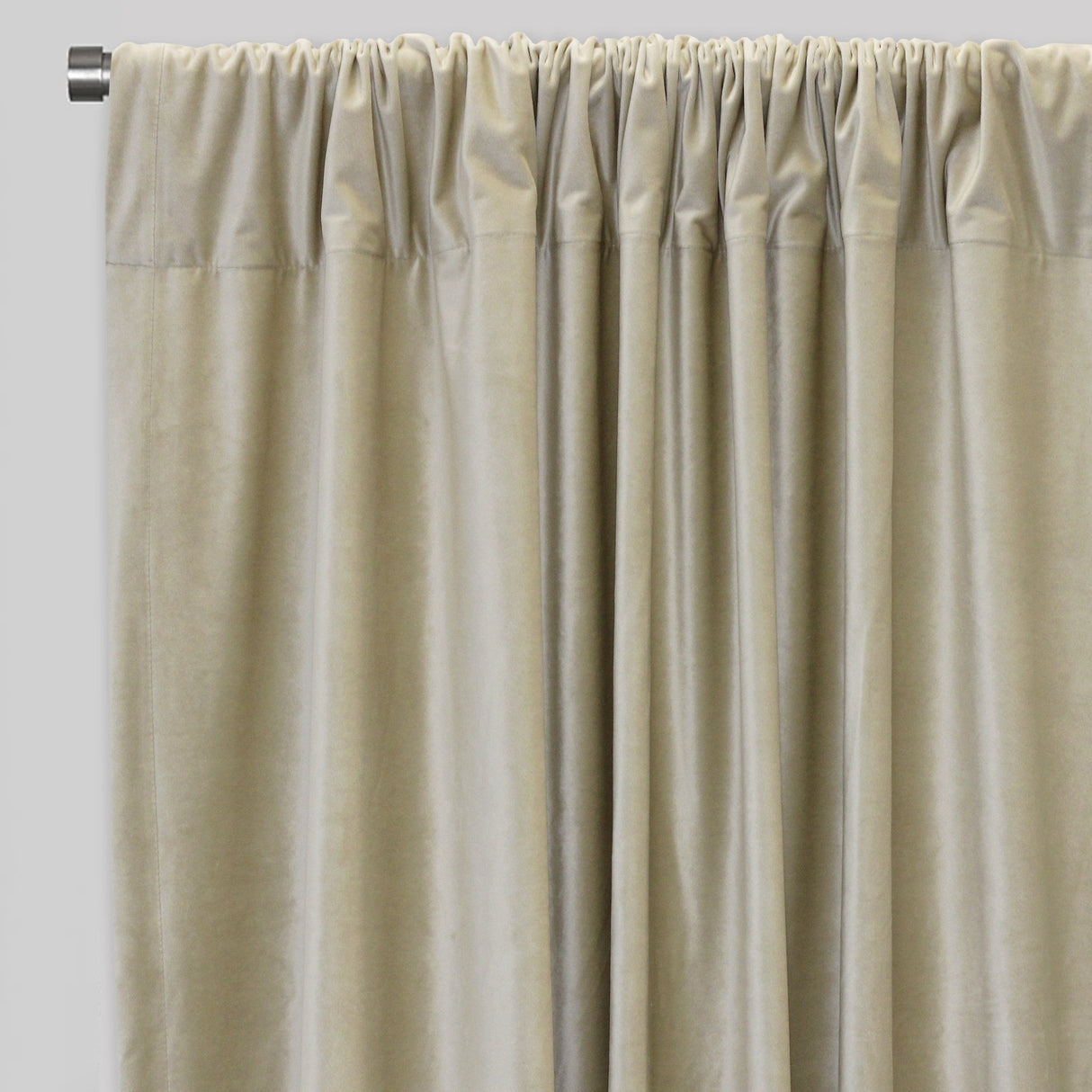 Tuscan Shiny Solid Velvet Fabric - Solid Velvet Curtain Panels, 54" Width X 96" Height, Rod Pocket (2 Panels)