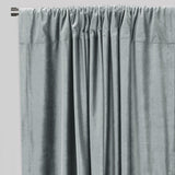Tuscan Shiny Solid Velvet Fabric - Solid Velvet Curtain Panels, 54" Width X 96" Height, Rod Pocket (2 Panels)