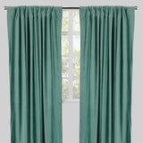 Tuscan Shiny Solid Velvet Fabric - Solid Velvet Curtain Panels, 54" Width X 96" Height, Rod Pocket (2 Panels)