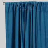 Tuscan Shiny Solid Velvet Fabric - Solid Velvet Curtain Panels, 54" Width X 96" Height, Rod Pocket (2 Panels)