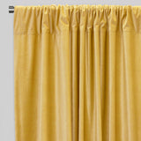 Tuscan Shiny Solid Velvet Fabric - Solid Velvet Curtain Panels, 54" Width X 96" Height, Rod Pocket (2 Panels)