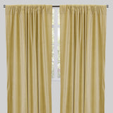 Tuscan Shiny Solid Velvet Fabric - Solid Velvet Curtain Panels, 54" Width X 96" Height, Rod Pocket (2 Panels)