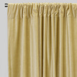 Tuscan Shiny Solid Velvet Fabric - Solid Velvet Curtain Panels, 54" Width X 96" Height, Rod Pocket (2 Panels)