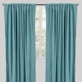 Tuscan Shiny Solid Velvet Fabric - Solid Velvet Curtain Panels, 54" Width X 96" Height, Rod Pocket (2 Panels)