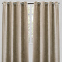 Vargas Curtain Panels Chenille Fabric - Solid, Beige, 54" X 96", Grommet (1 Pair)