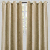 Vargas Curtain Panels Chenille Fabric - Solid, Beige, 54" X 96", Grommet (1 Pair)