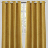 Vargas Curtain Panels Chenille Fabric - Solid, Beige, 54" X 96", Grommet (1 Pair)