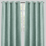 Vargas Curtain Panels Chenille Fabric - Solid, Beige, 54" X 96", Grommet (1 Pair)
