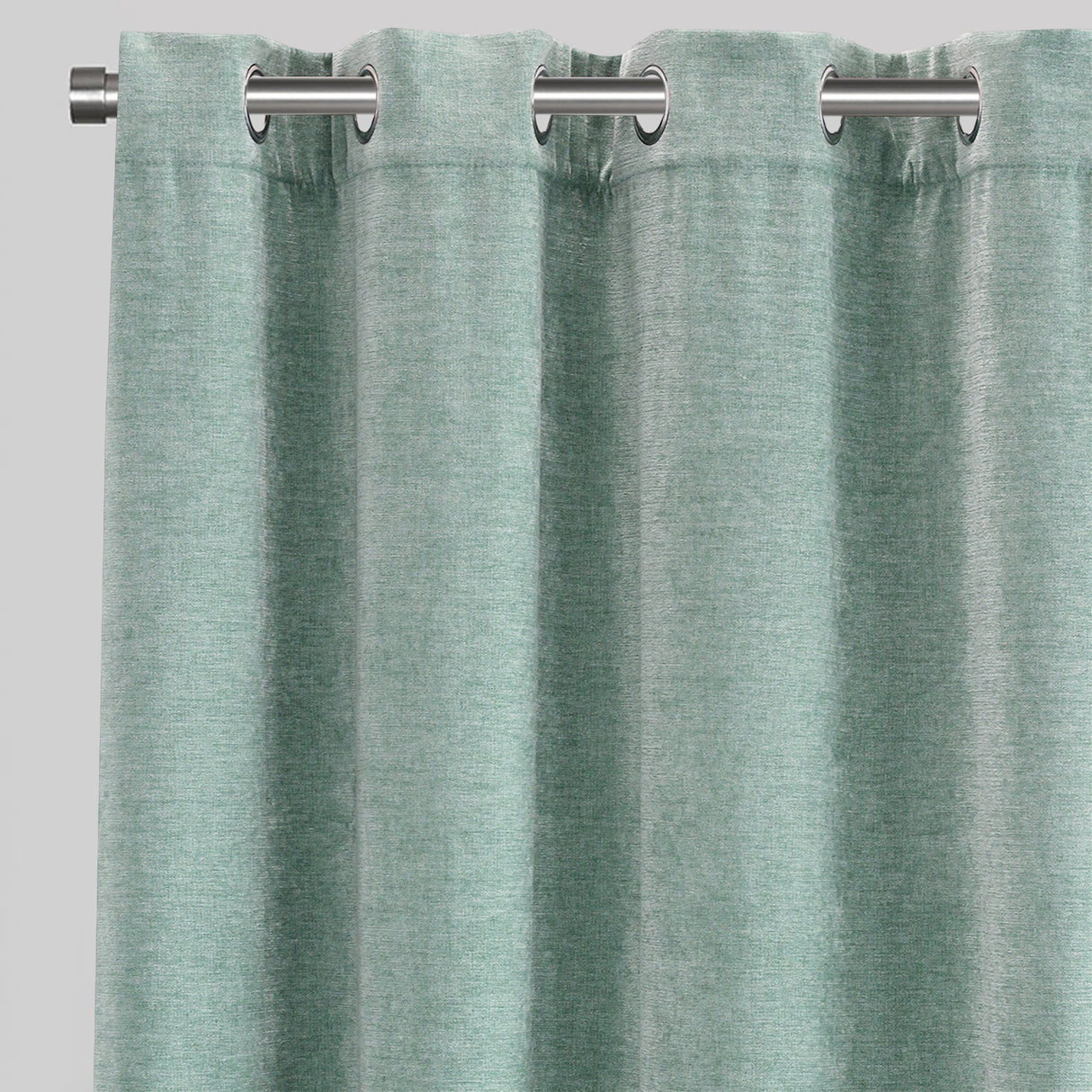 Vargas Curtain Panels Chenille Fabric - Solid, Beige, 54" X 96", Grommet (1 Pair)