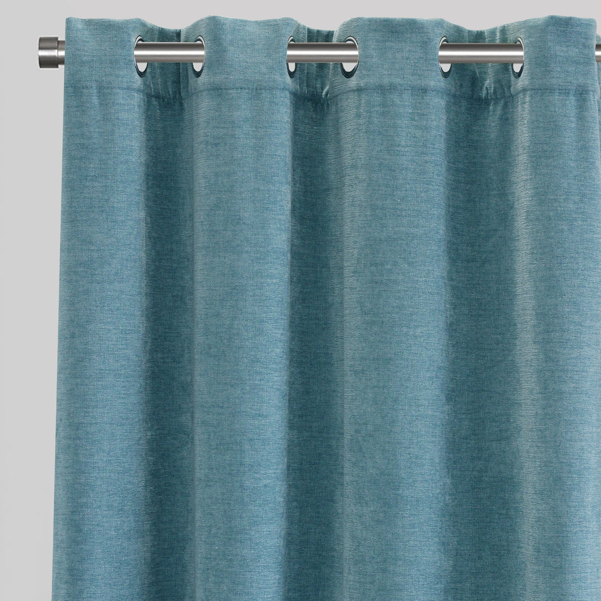 Vargas Curtain Panels Chenille Fabric - Solid, Beige, 54" X 96", Grommet (1 Pair)