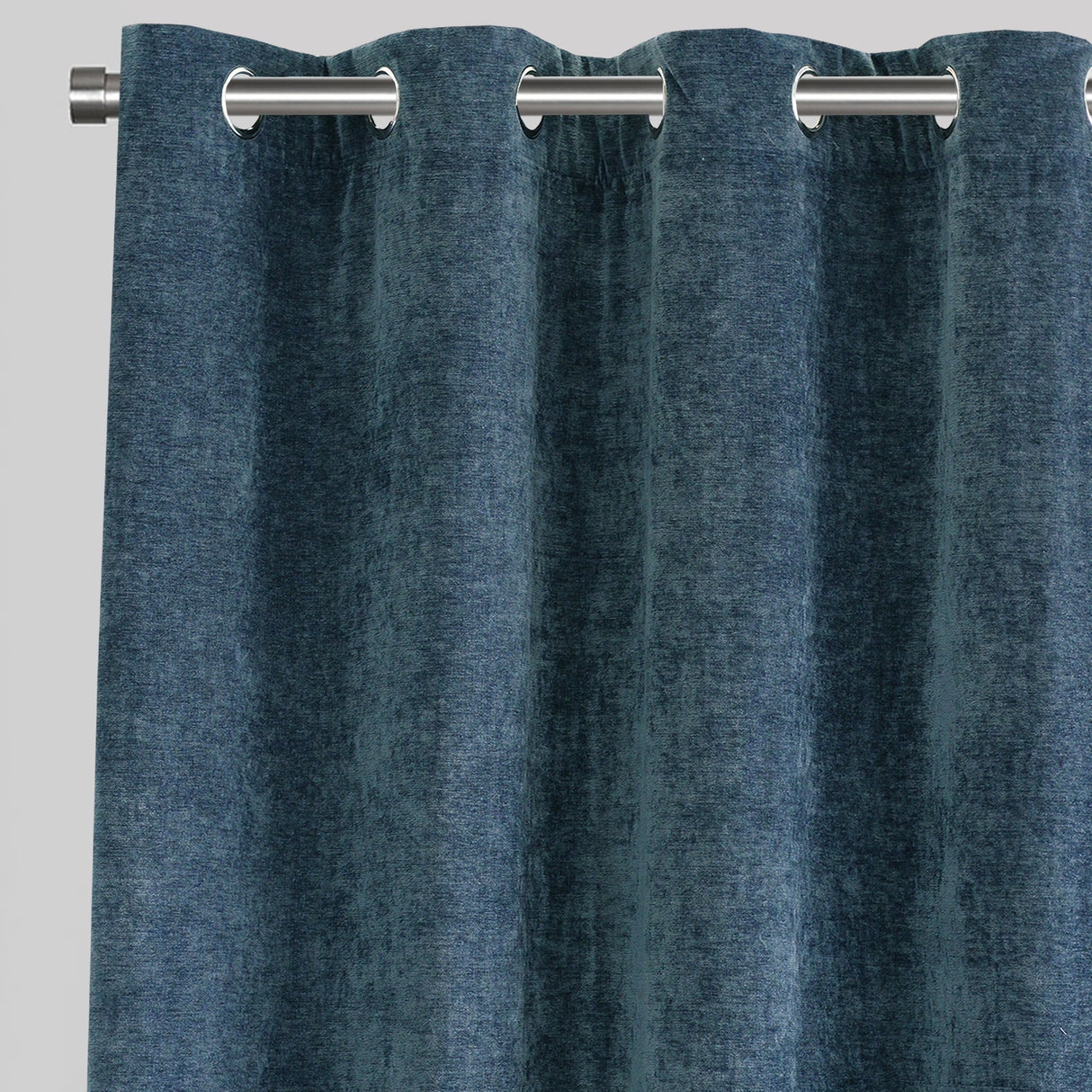 Vargas Curtain Panels Chenille Fabric - Solid, Beige, 54" X 96", Grommet (1 Pair)