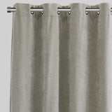 Vargas Curtain Panels Chenille Fabric - Solid, Beige, 54" X 96", Grommet (1 Pair)