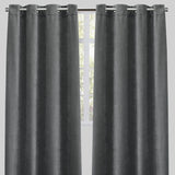 Vargas Curtain Panels Chenille Fabric - Solid, Beige, 54" X 96", Grommet (1 Pair)