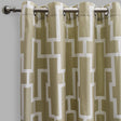 Waltz Curtain Panels Polyester Fabric - Geometric Jacquard Print, Ivory, 54" X 96" (Sold By The Pair)