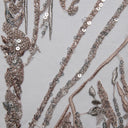 1 Yard P Soft Tulle Lace Fabric Embroidered Sequined Elegant Beautiful Design 52" Wide
