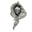Rhinestone Crystal Brooch Teardrop Crystal 3in