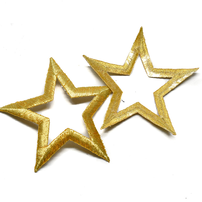 Embroidered Gold Star Applique 3.30 x 3.50