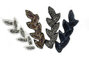 Rhinestone Beaded Leaf Applique