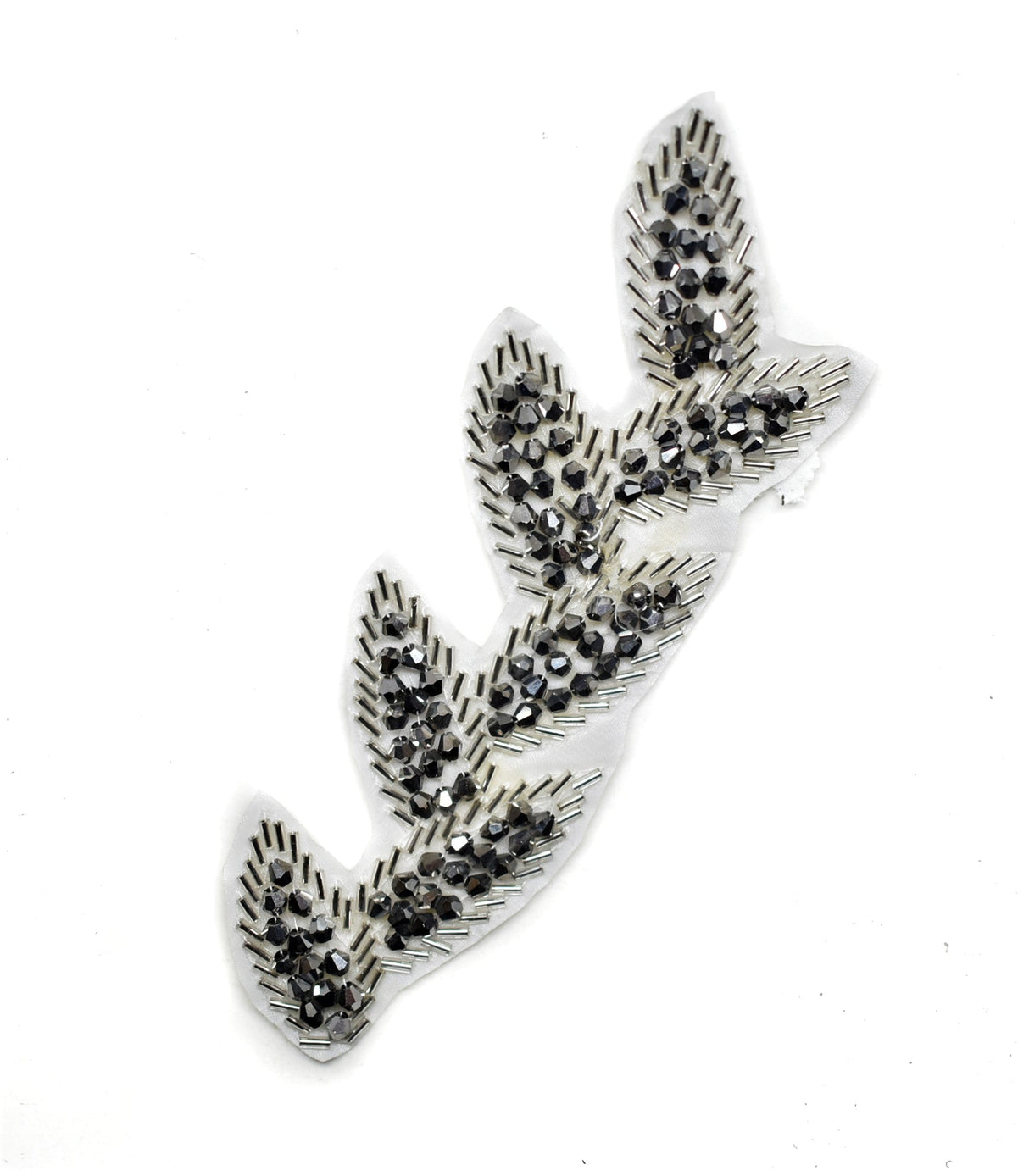 Rhinestone Beaded Leaf Applique