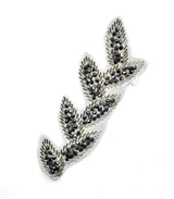 Rhinestone Beaded Leaf Applique