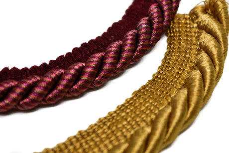 Cord On Tape Trim 9mm Metallic