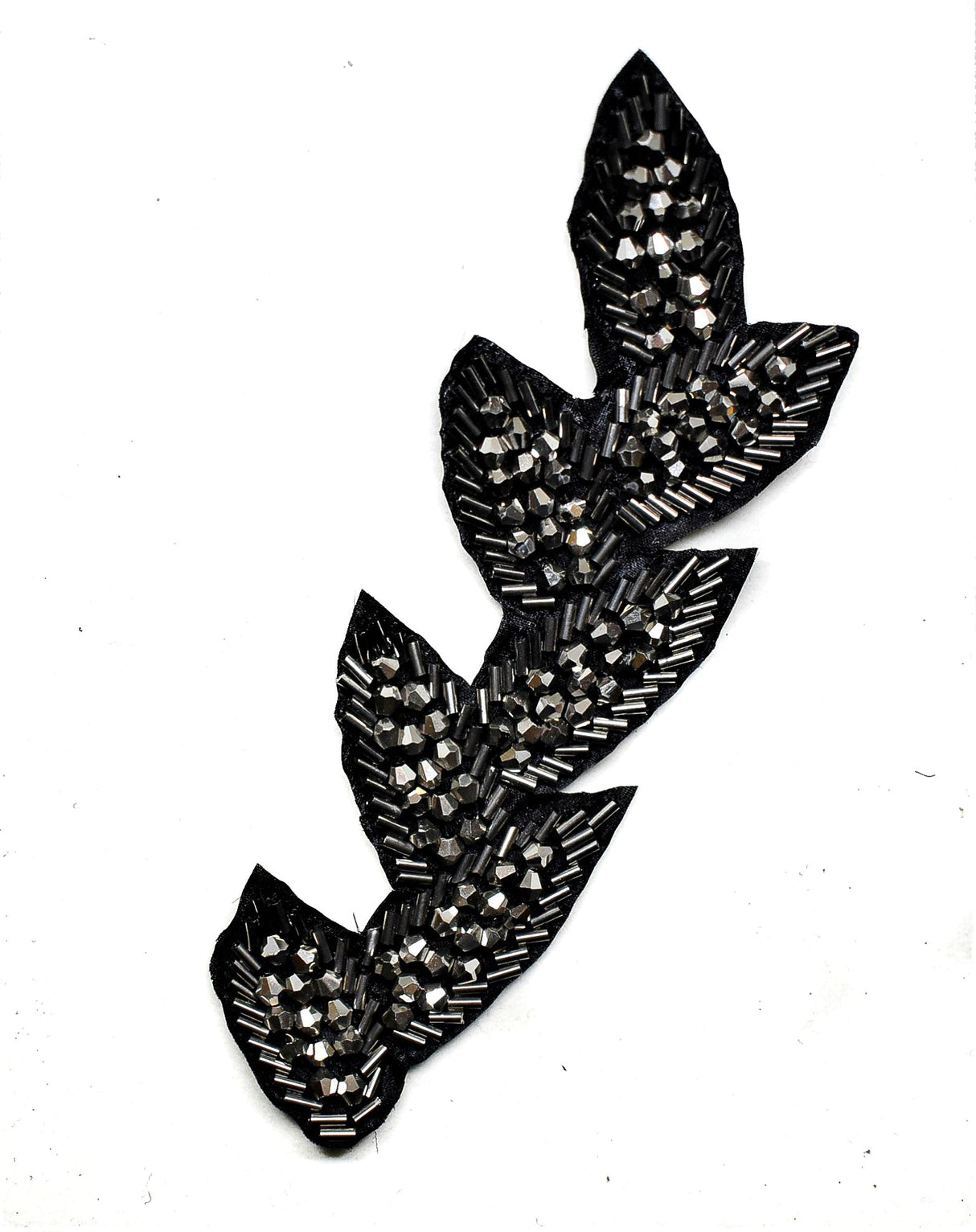 Rhinestone Beaded Leaf Applique