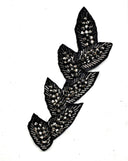 Rhinestone Beaded Leaf Applique