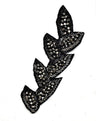 Rhinestone Beaded Leaf Applique