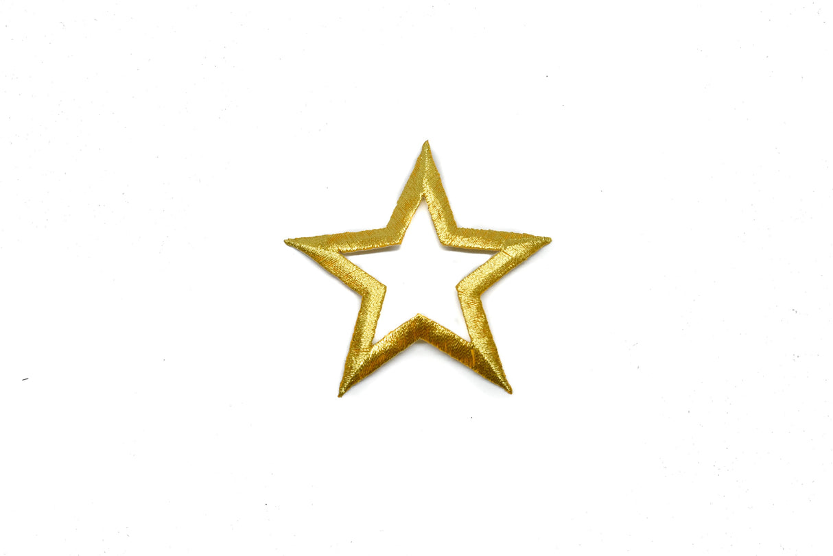 Embroidered Gold Star Applique 3.30 x 3.50