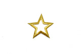 Embroidered Gold Star Applique 3.30 x 3.50
