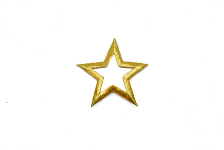 Embroidered Gold Star Applique 3.30 x 3.50