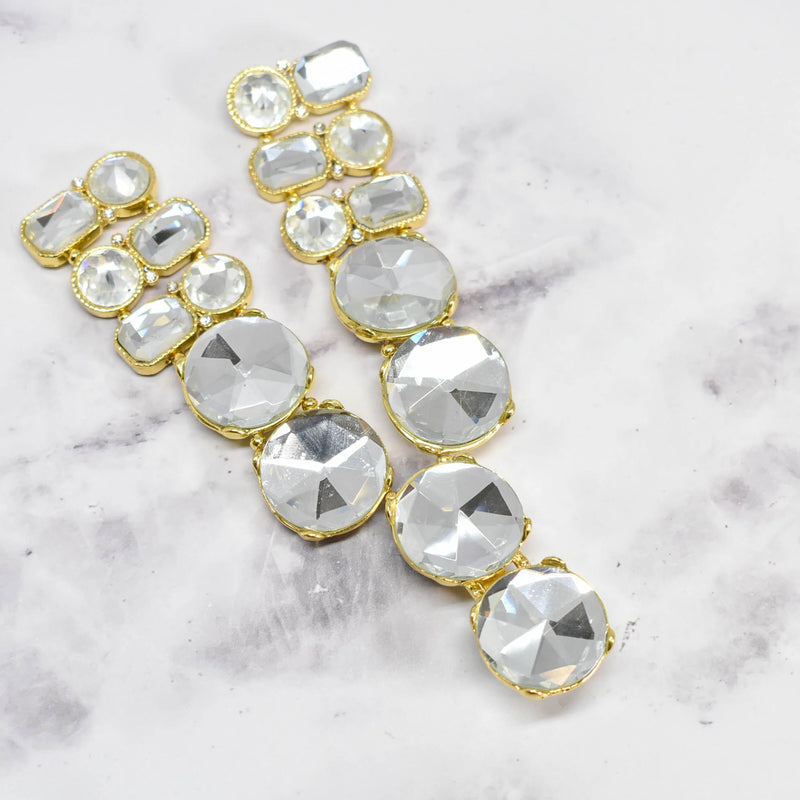 Gemstone Applique Gold Accented 2 Piece