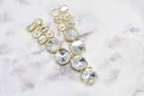 Gemstone Applique Gold Accented 2 Piece