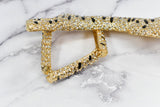 Rhinestone Cheetah Buckle Applique 7 3/4" x 2"