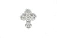 Rhinestone Cross Brooch with Pin