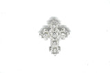 Rhinestone Cross Brooch with Pin