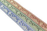 Jacquard Ribbon Floral Metallic 1.25"