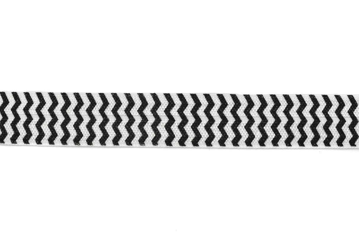 Fold-Over Elastic Chevron Print 0.63"