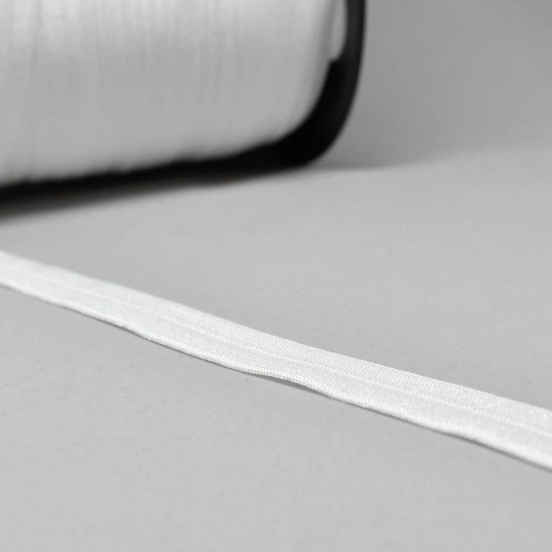 Fold-Over Elastic White 5/8in Roll